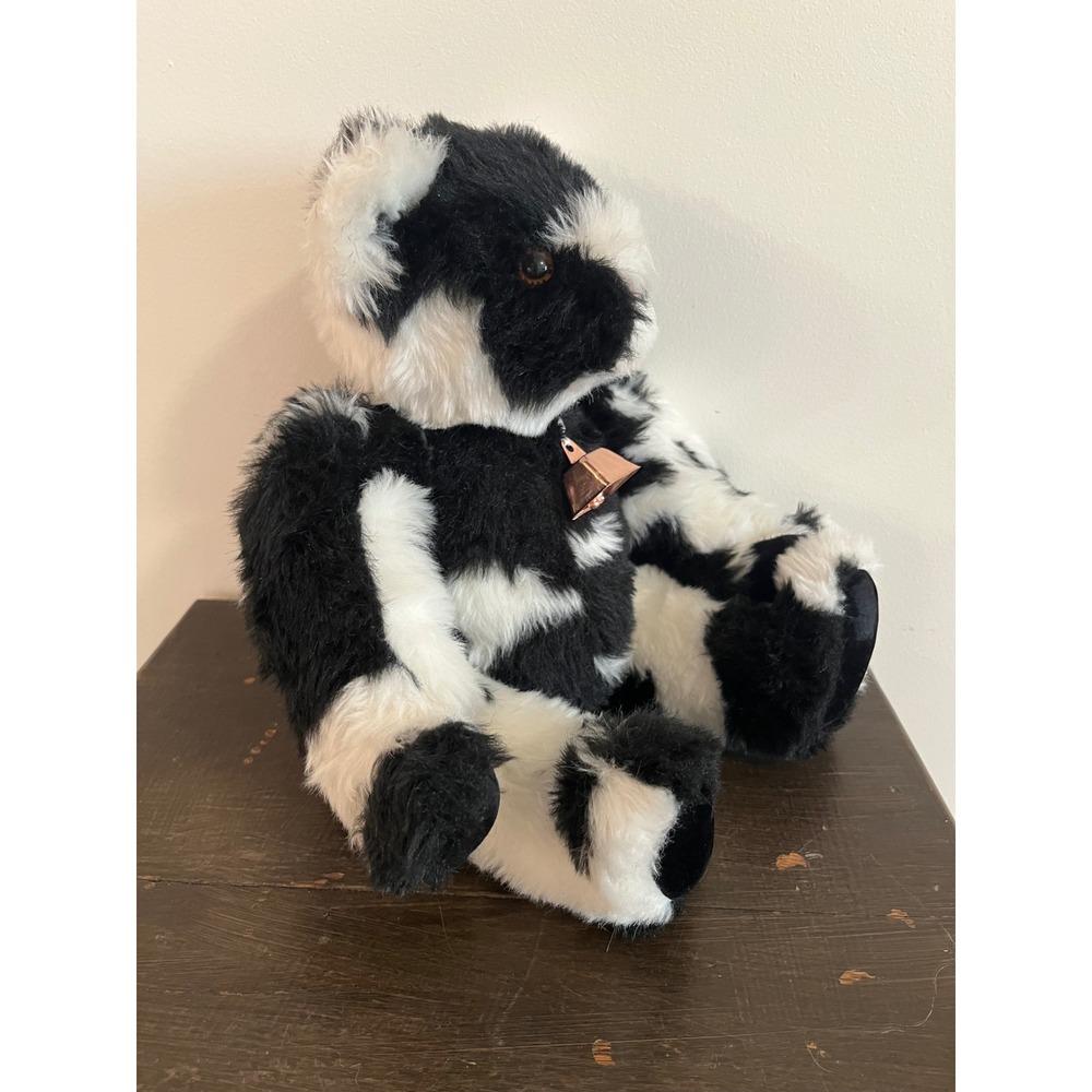 Vermont Teddy Bear Holstein Bear Cow Print Plush 15" Valentine‎ Gift Toy - Picture 2 of 8